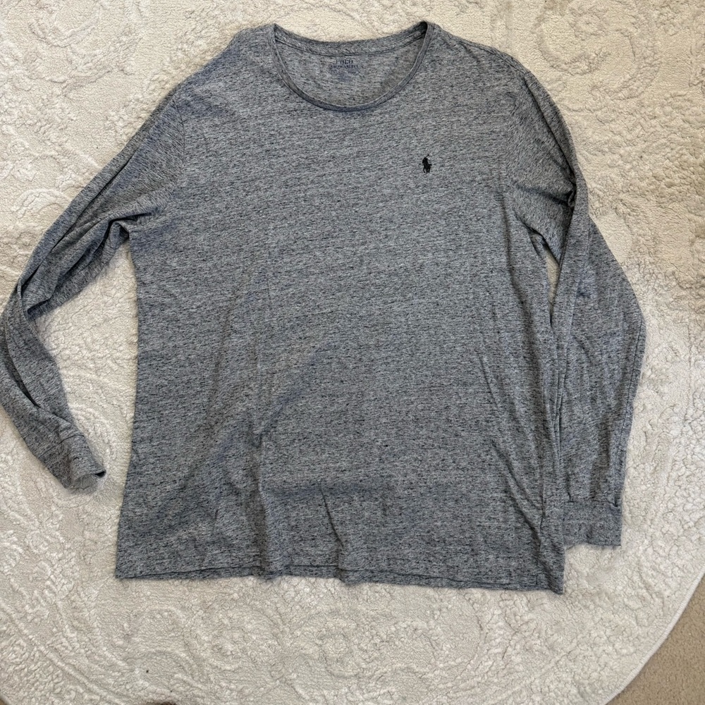 Polo‎ by Ralph Lauren Heather Gray Long Sleeve Shirt XL Cotton